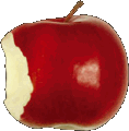 Wurm und Wurm Apfel